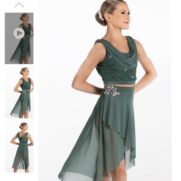 Weissman dance costume worn for competition Dance, size IC, like new - Picture 1 of 4